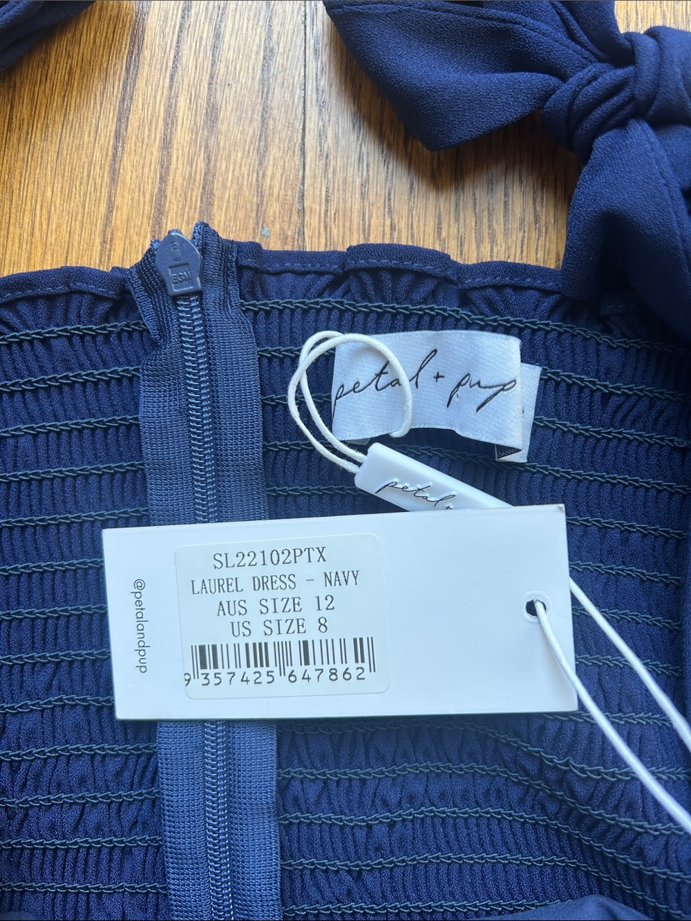NWT Petal and Pup Laurel Dress Navy size 8 - Picture 7 of 9